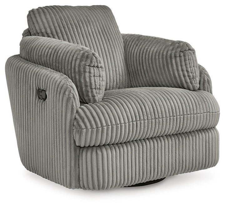 Tie-Breaker Swivel Glider Recliner - Dark Gray (1)