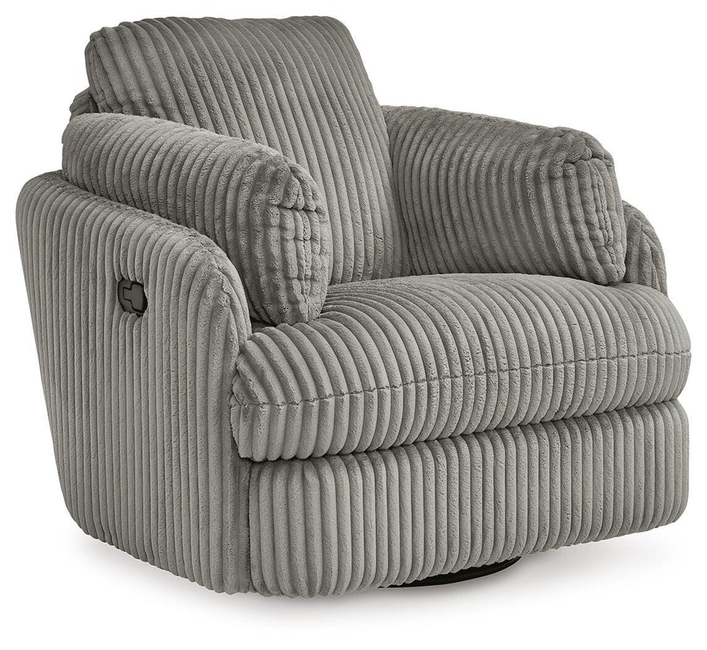 Tie-Breaker Swivel Glider Recliner - Dark Gray (1)