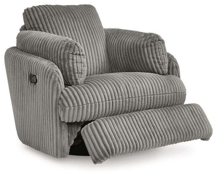 Tie-Breaker Swivel Glider Recliner - Dark Gray (3)
