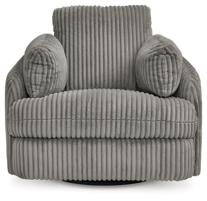 Tie-Breaker Swivel Glider Recliner - Dark Gray (4)