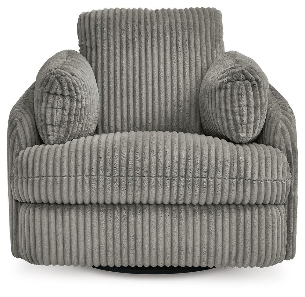 Tie-Breaker Swivel Glider Recliner - Dark Gray (4)