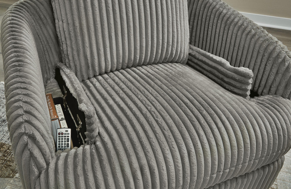 Tie-Breaker Swivel Glider Recliner - Dark Gray (10)