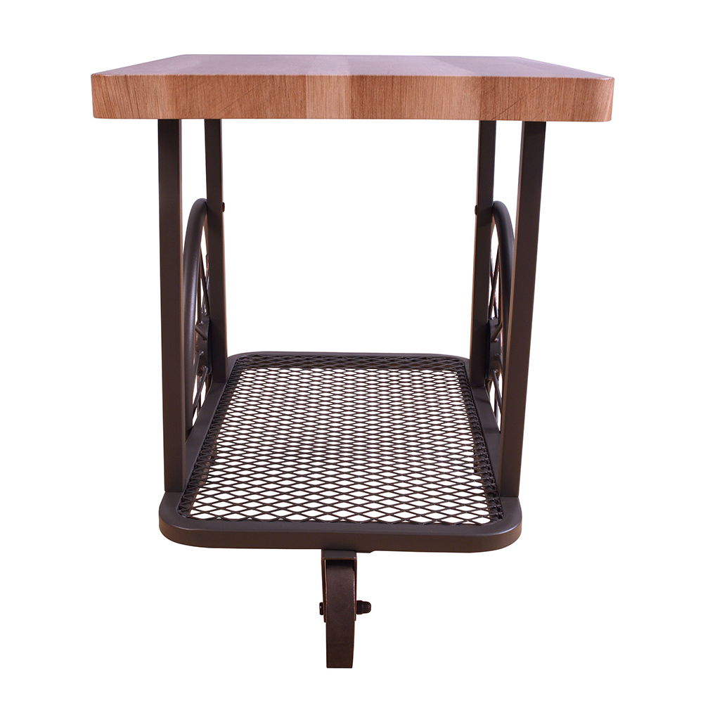 Francie - End Table - Oak & Antique Gray