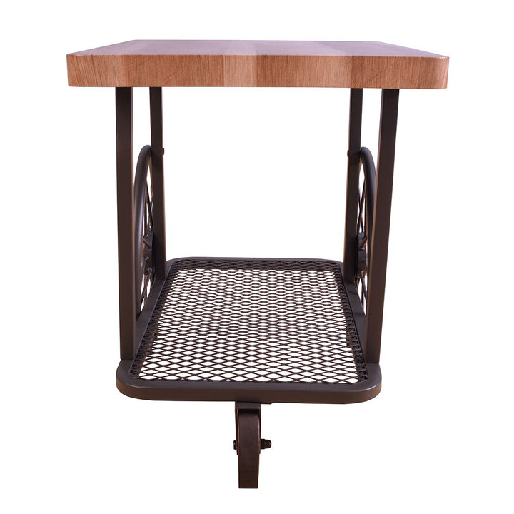 Francie - End Table - Oak & Antique Gray