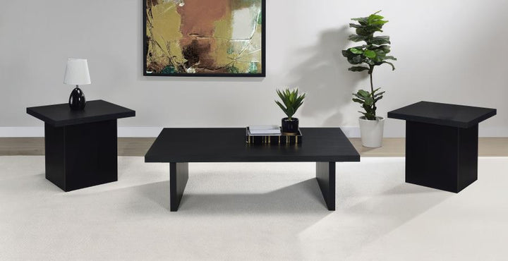 Coaster Furniture Max - 3 Piece Rectangular Coffee And End Table Set - Black