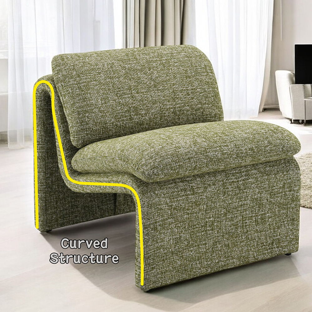 Jaeda - Accent Chair - Green Boucle