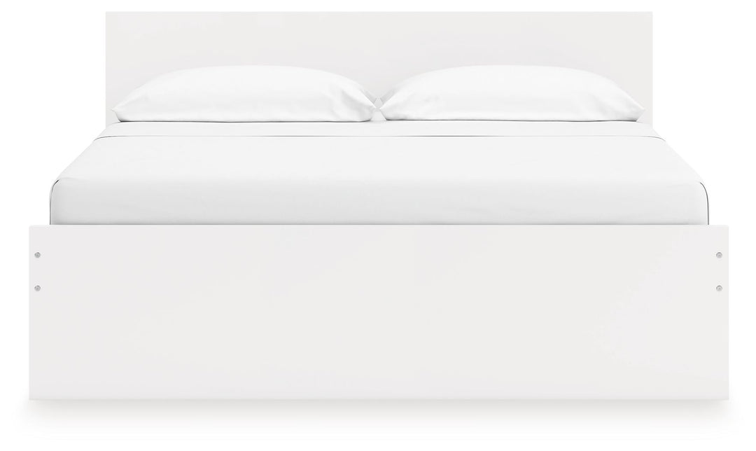 Onita - King Panel Platform Bed With 2 Side Storage - White by Ashley Furniture product image