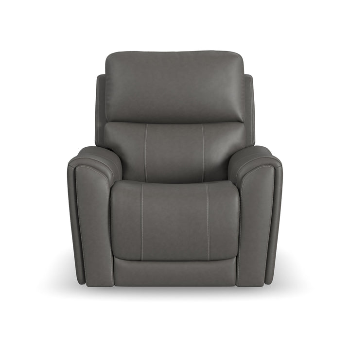 Carter Fabric Power Recliner with Power Headrest &amp; Lumbar in Smoke