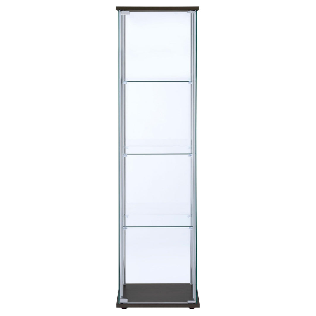 Coaster Furniture 950172 Bellatrix 4-shelf Clear Glass Curio Cabinet Cappuccino