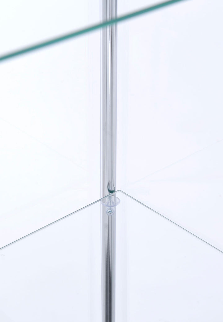 Coaster Furniture 950172 Bellatrix 4-shelf Clear Glass Curio Cabinet Cappuccino