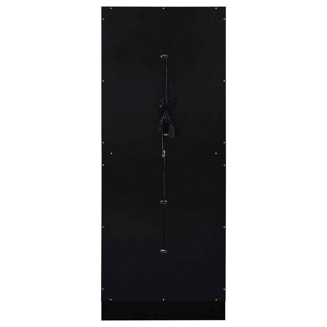 Coaster Furniture 950398 Cabra 4-door LED Curio Display Cabinet Black High Gloss