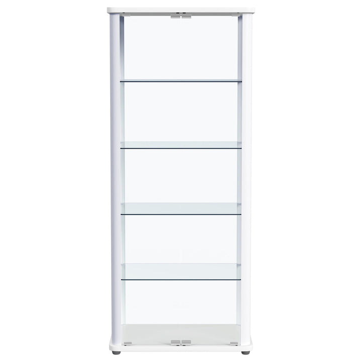 Coaster Furniture 950399 Aero 5-shelf Display Curio Cabinet with LED Lighting White