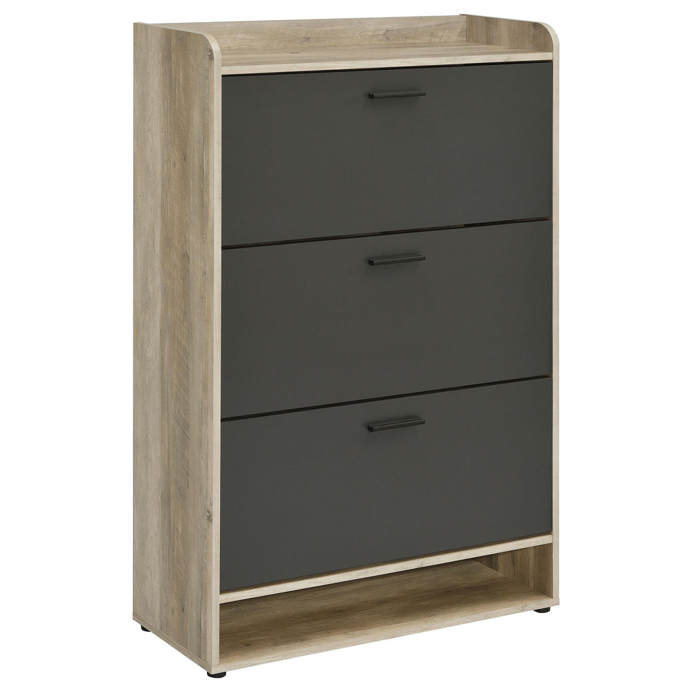 Coaster Furniture 950404 Denia 3-tier Engineered Wood Shoe Cabinet Grey