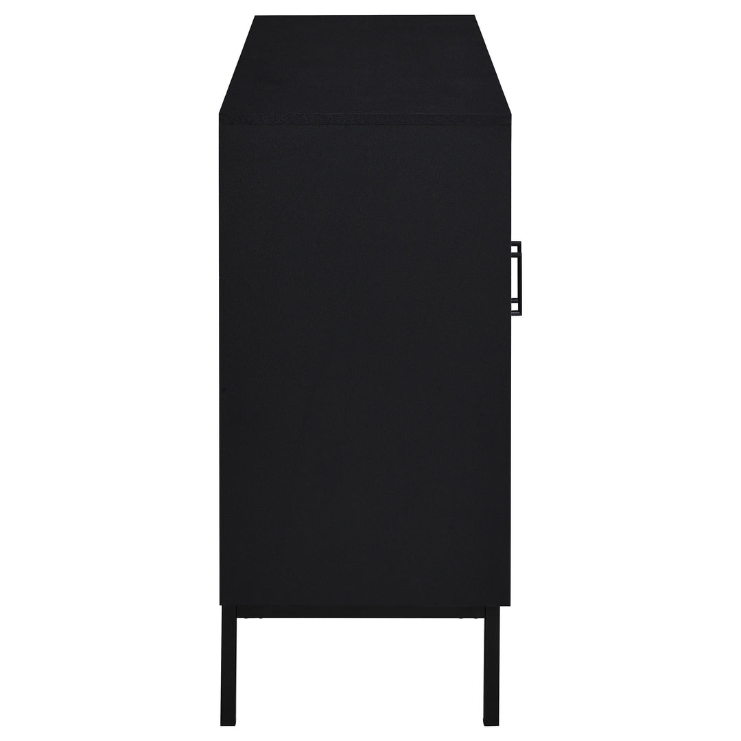 Coaster Furniture 950420 Jess 2-door Arched Fluted Glass Accent Cabinet Black
