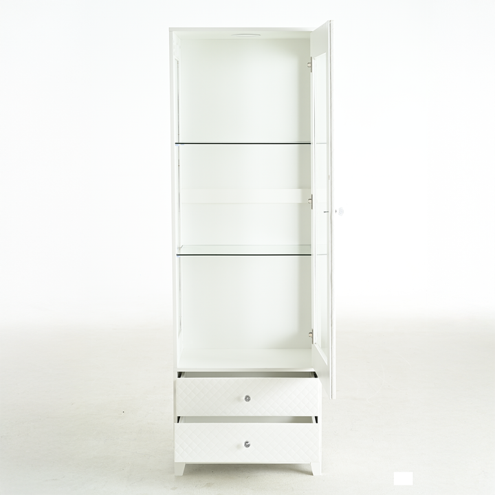 modern-upholstered-glass-display-cabinet-with-adjustable-led-light-in-white