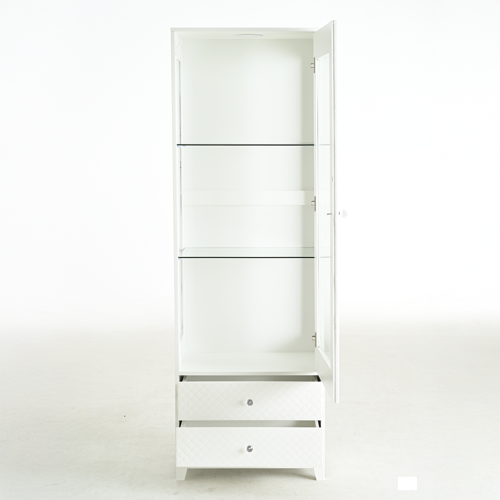 modern-upholstered-glass-display-cabinet-with-adjustable-led-light-in-white