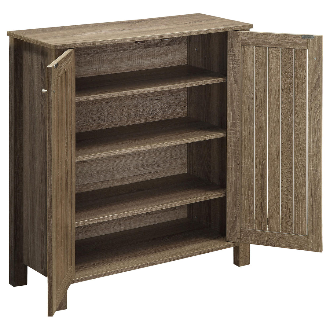 Coaster Furniture 950551 Marisa 4-shelf Engineered Wood Shoe Cabinet Dark Taupe