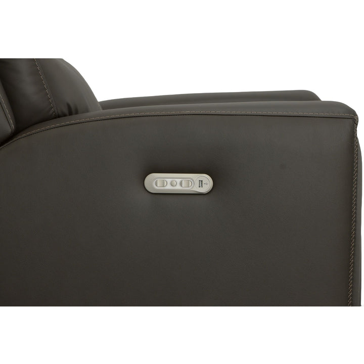 Jarvis Leather Power Recliner with Power Headrest in Mica