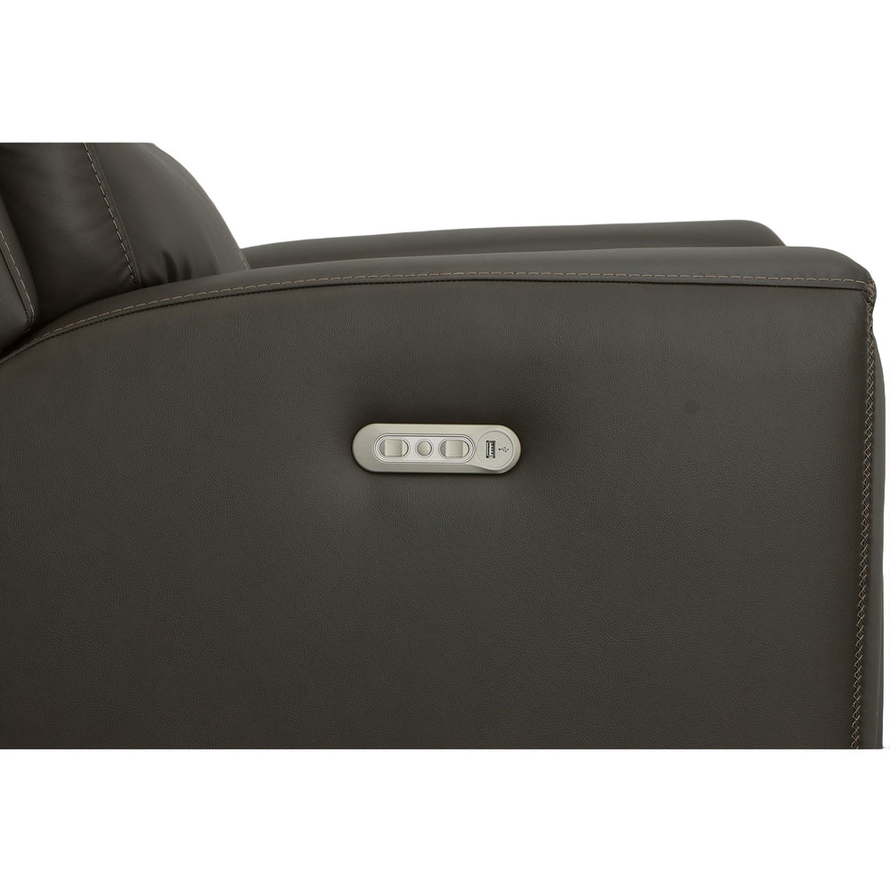 Jarvis Leather Power Recliner with Power Headrest in Mica