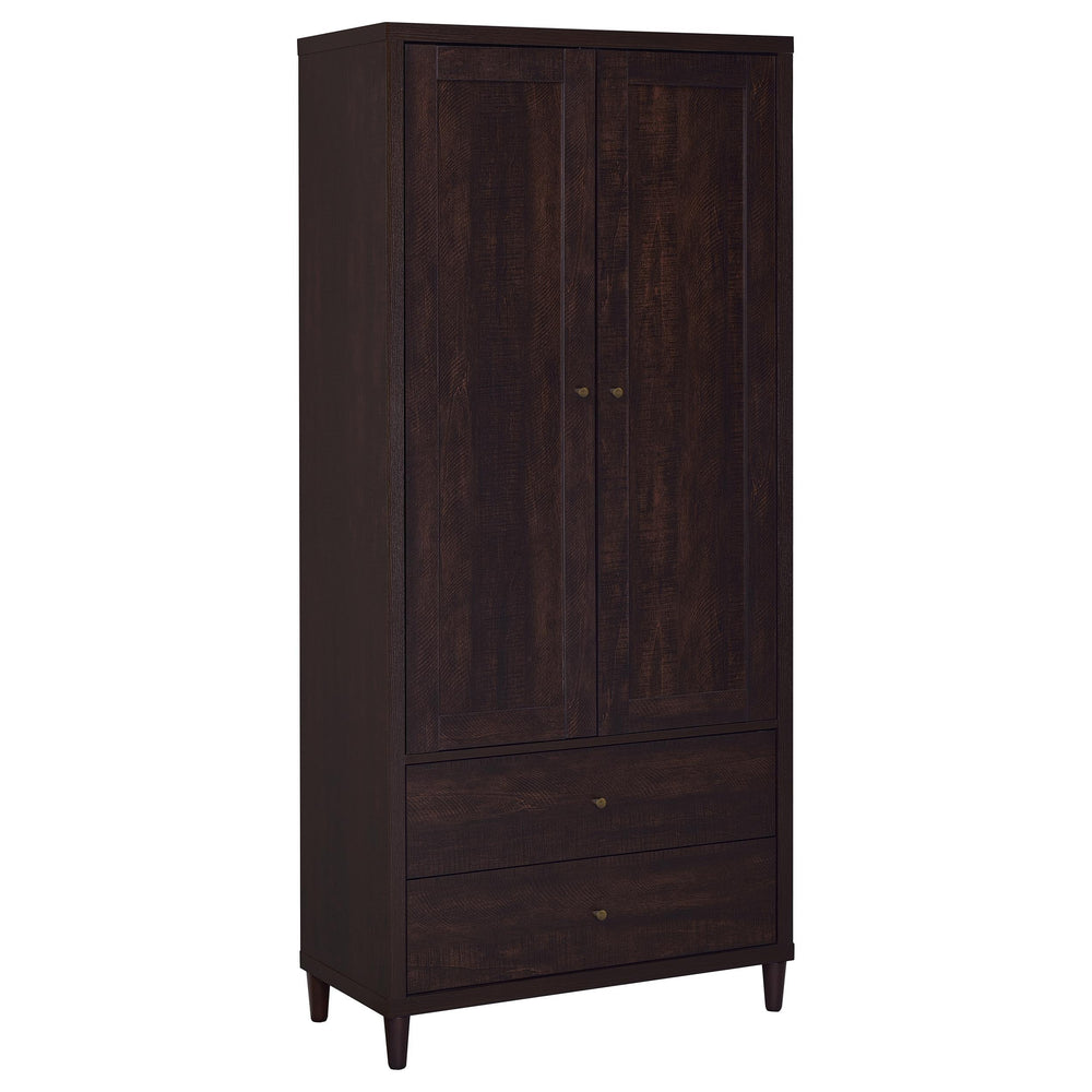 Coaster Furniture 950724 Wadeline 2-door Tall Accent Storage Cabinet Rustic Tobacco