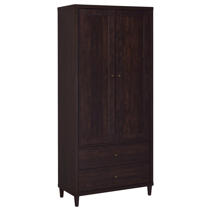 Coaster Furniture 950724 Wadeline 2-door Tall Accent Storage Cabinet Rustic Tobacco