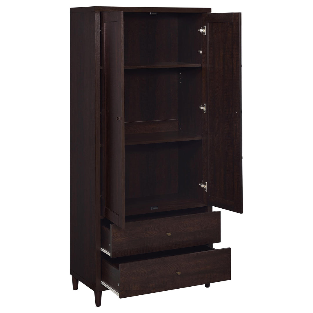 Coaster Furniture 950724 Wadeline 2-door Tall Accent Storage Cabinet Rustic Tobacco