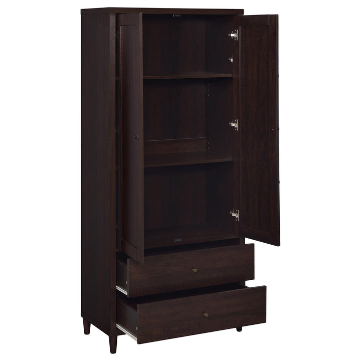 Coaster Furniture 950724 Wadeline 2-door Tall Accent Storage Cabinet Rustic Tobacco