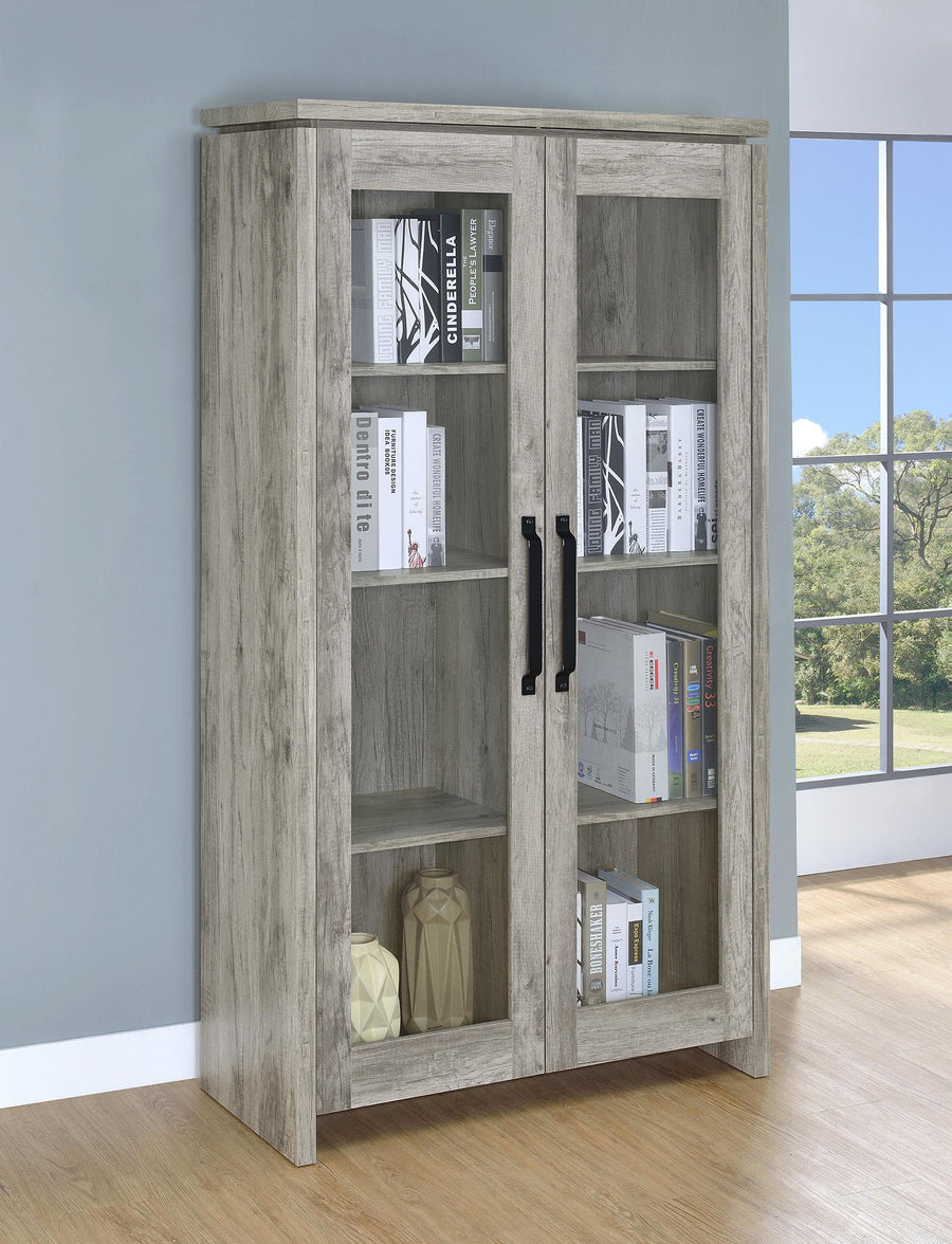 Coaster Furniture 950783 Alejo 2-door Engineered Wood Tall Cabinet Grey Driftwood