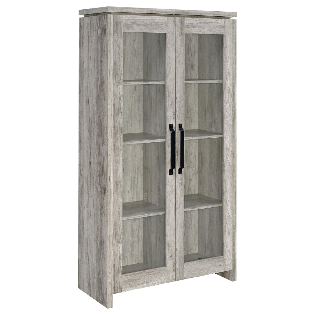 Coaster Furniture 950783 Alejo 2-door Engineered Wood Tall Cabinet Grey Driftwood