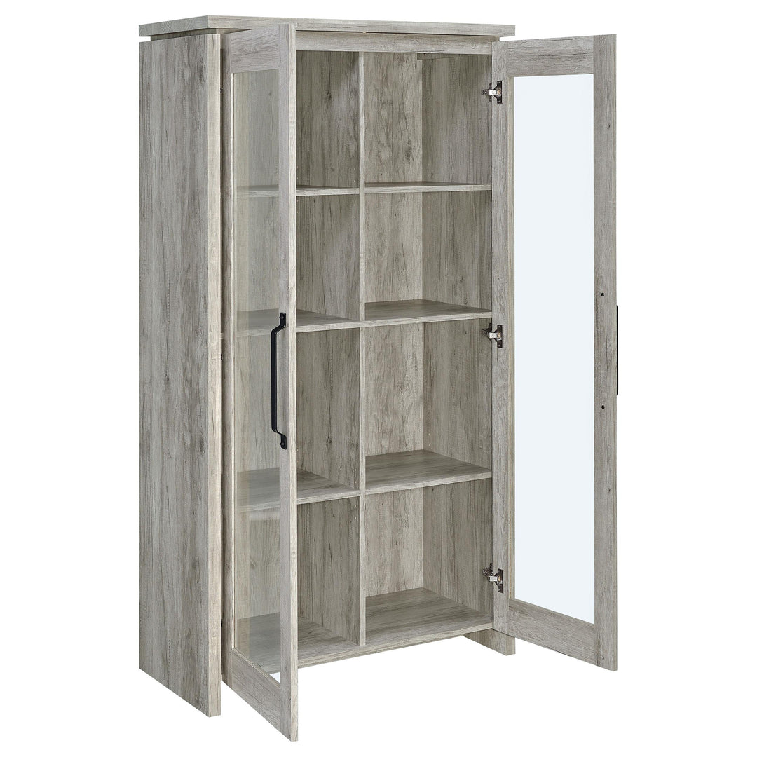 Coaster Furniture 950783 Alejo 2-door Engineered Wood Tall Cabinet Grey Driftwood