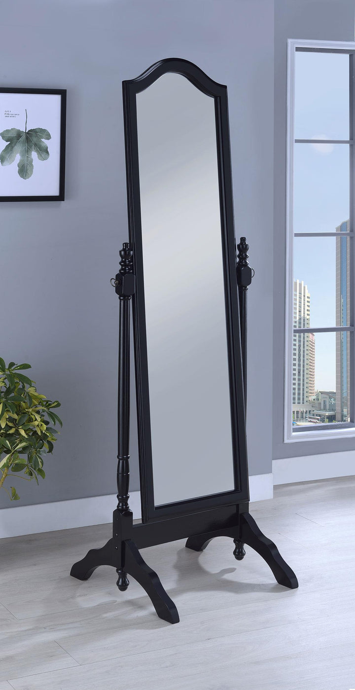 Coaster Furniture 950801 Cabot Wood Adjustable Full Length Cheval Mirror Black