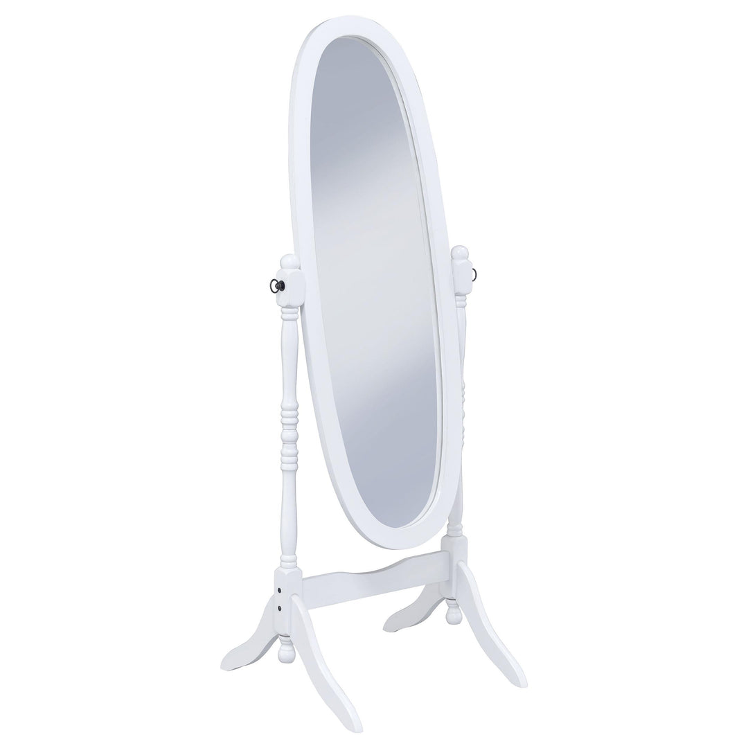 Coaster Furniture 950802 Foyet Wood Adjustable Full Length Cheval Mirror White