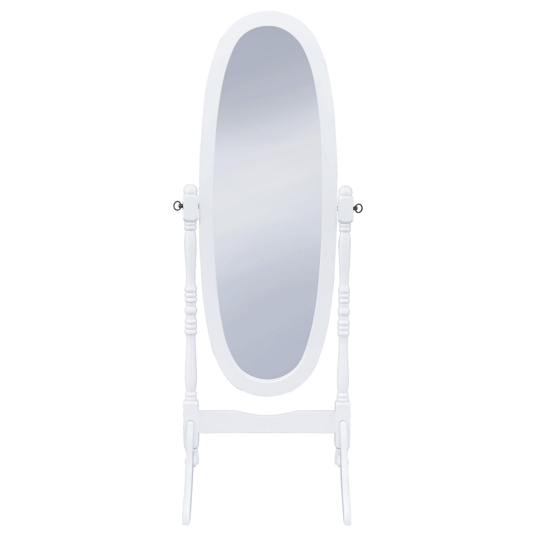 Coaster Furniture 950802 Foyet Wood Adjustable Full Length Cheval Mirror White