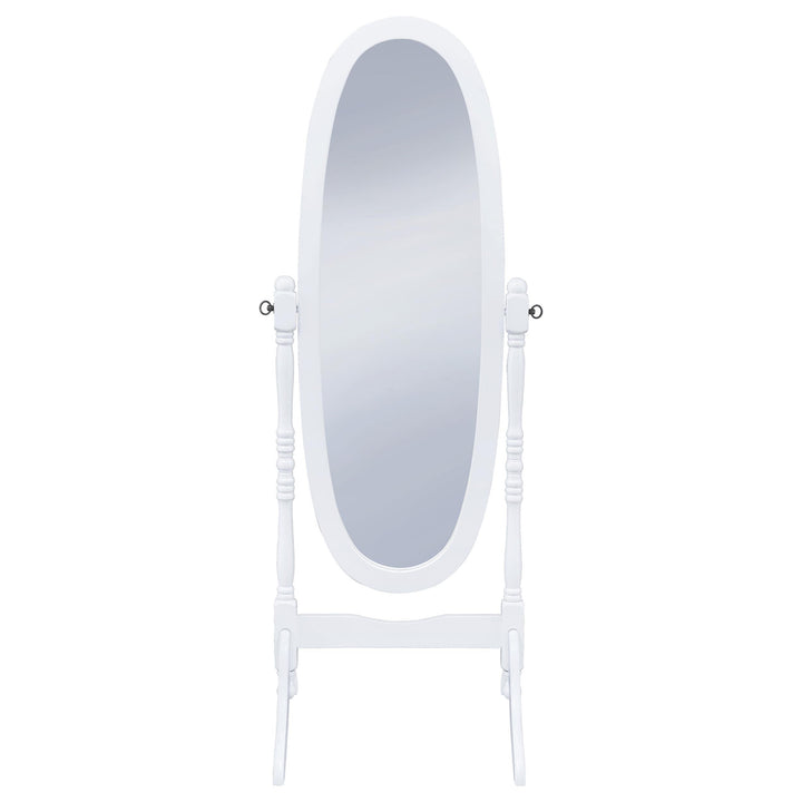 Coaster Furniture 950802 Foyet Wood Adjustable Full Length Cheval Mirror White