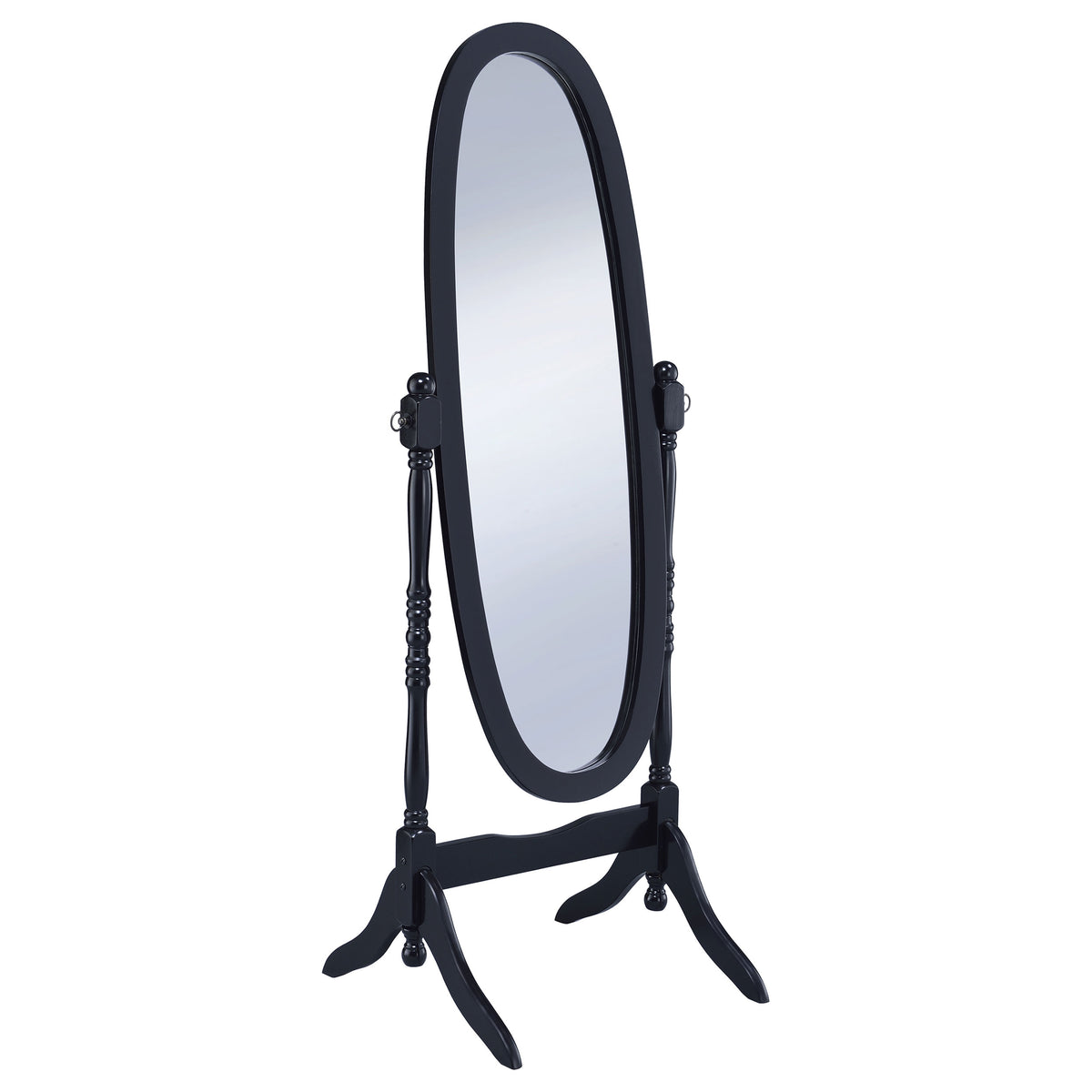 Foyet - Wood Adjustable Full Length Cheval Mirror - Black