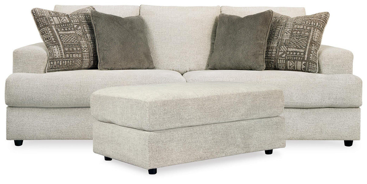 Soletren Sofa and Ottoman - Stone (1)
