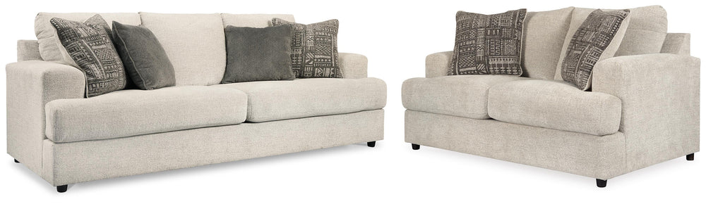 Soletren Queen Sofa Sleeper and Loveseat - Stone (1)