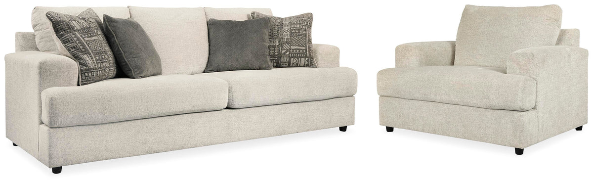 Soletren Sofa and Oversized Chair - Stone (1)