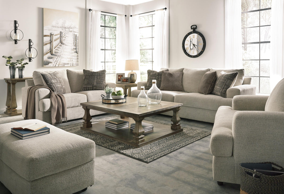 Soletren Sofa, Loveseat, Oversized Chair and Ottoman - Stone (2)