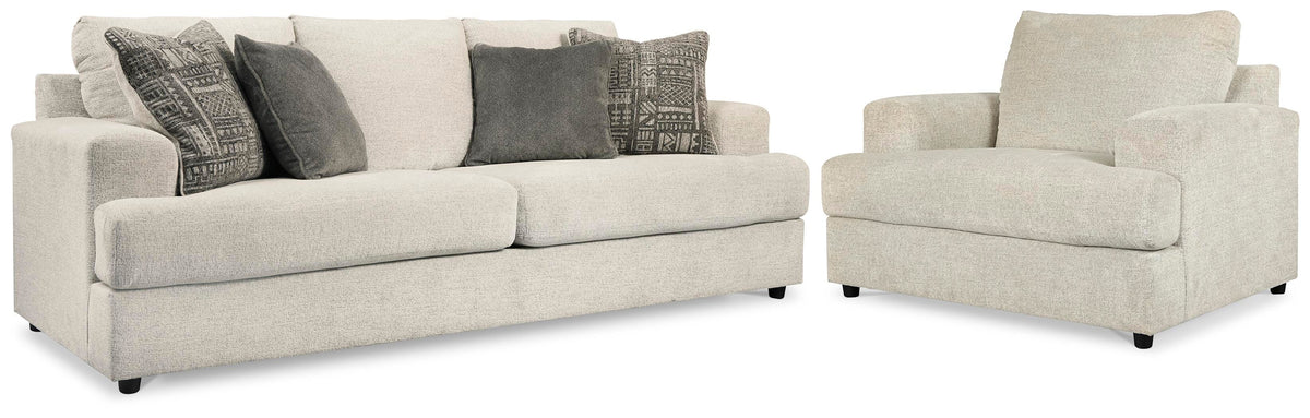 Soletren Sofa Sleeper and Oversized Chair - Stone (1)