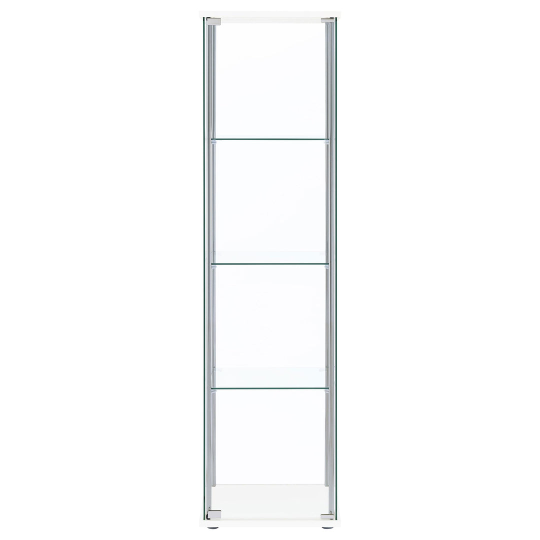 Coaster Furniture 951072 Bellatrix 4-shelf Clear Glass Curio Cabinet White