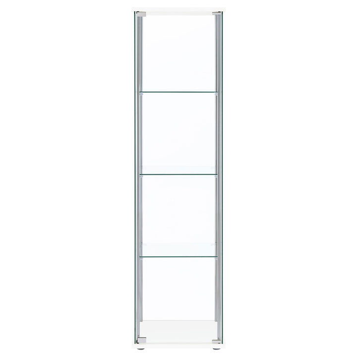 Coaster Furniture 951072 Bellatrix 4-shelf Clear Glass Curio Cabinet White