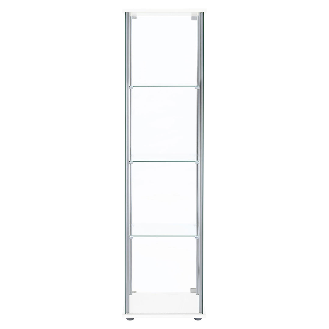 Coaster Furniture 951072 Bellatrix 4-shelf Clear Glass Curio Cabinet White