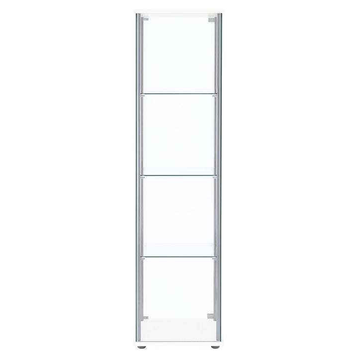 Coaster Furniture 951072 Bellatrix 4-shelf Clear Glass Curio Cabinet White