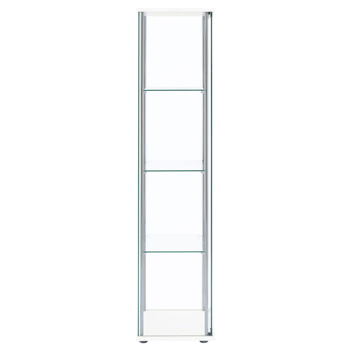 Coaster Furniture 951072 Bellatrix 4-shelf Clear Glass Curio Cabinet White