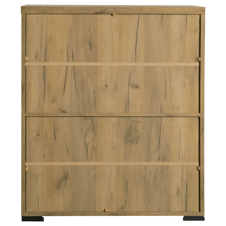 Bristol - 6-Shelf Engineered Wood Shoe Cabinet - Golden Oak