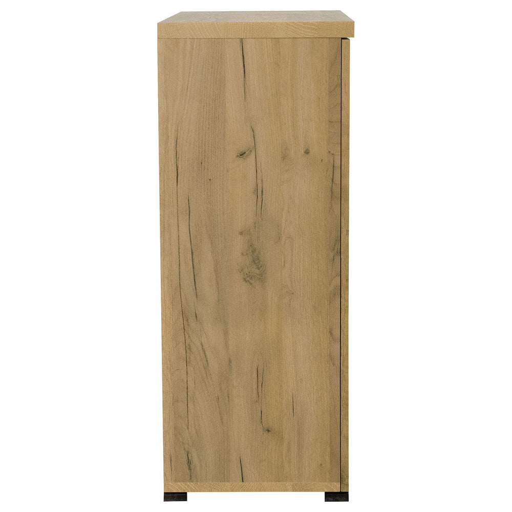 Bristol - 6-Shelf Engineered Wood Shoe Cabinet - Golden Oak