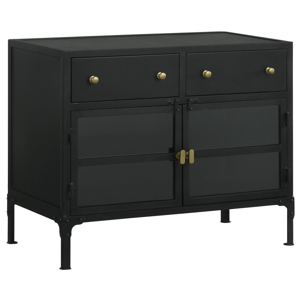 Coaster Furniture 951761 Sadler 2-drawer Metal Accent Storage Cabinet Matte Black