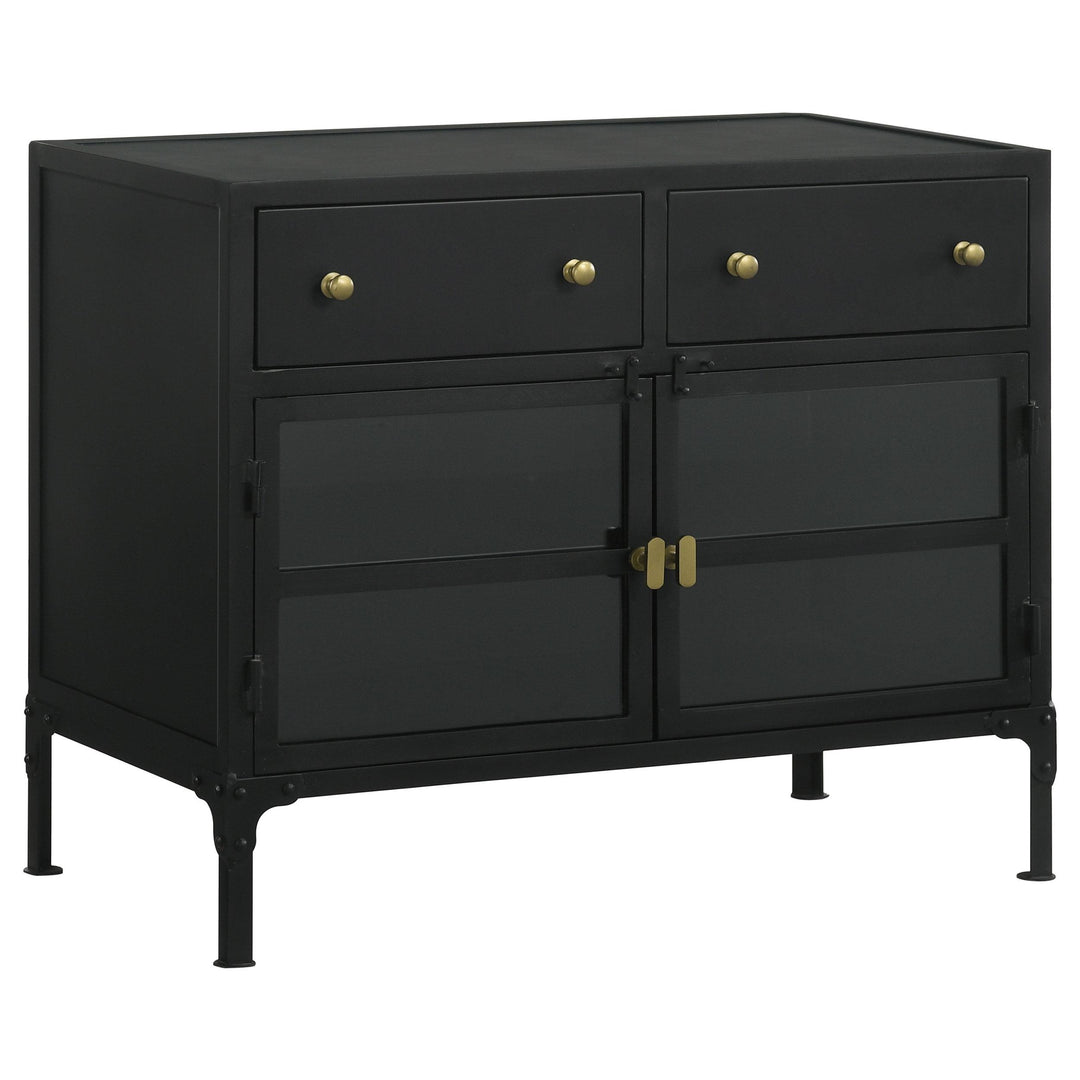 Coaster Furniture 951761 Sadler 2-drawer Metal Accent Storage Cabinet Matte Black