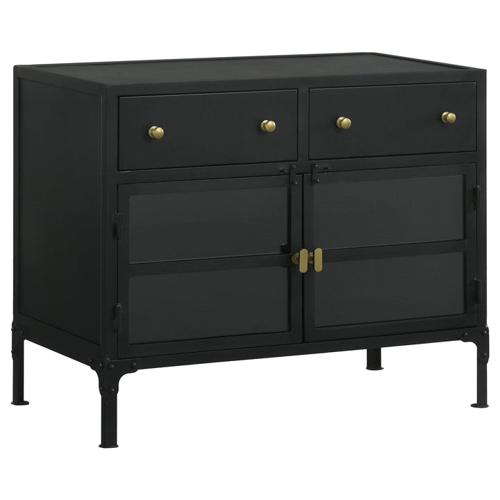 Coaster Furniture 951761 Sadler 2-drawer Metal Accent Storage Cabinet Matte Black